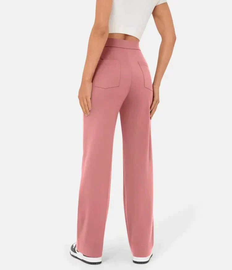 VALENTINA - HIGH-WAISTED ELASTIC CASUAL PANTS